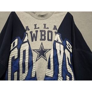 Dallas Cowboys NFL Ultra Game Navy Grey Colorblock Graphic Sweatshirt Womens L